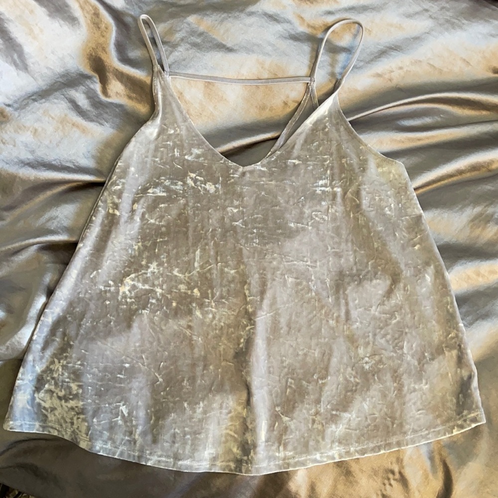 Velvet grey loose fitting top